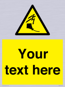 Custom warning kite flying near powerlines